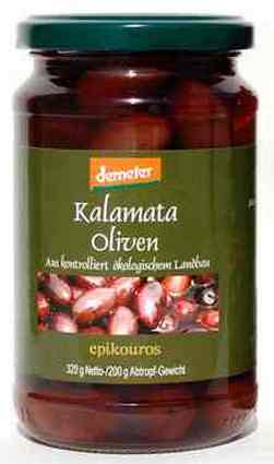 Kalamata Oliven mit Stein, Bio